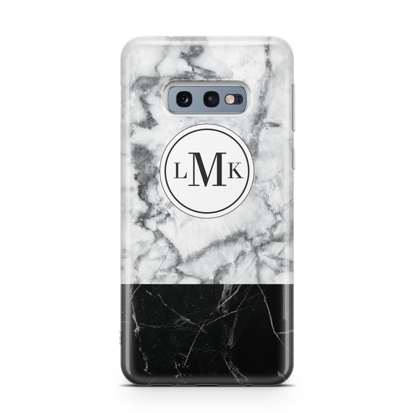 Geometric Marble Initials Personalised Samsung Galaxy S10E Case