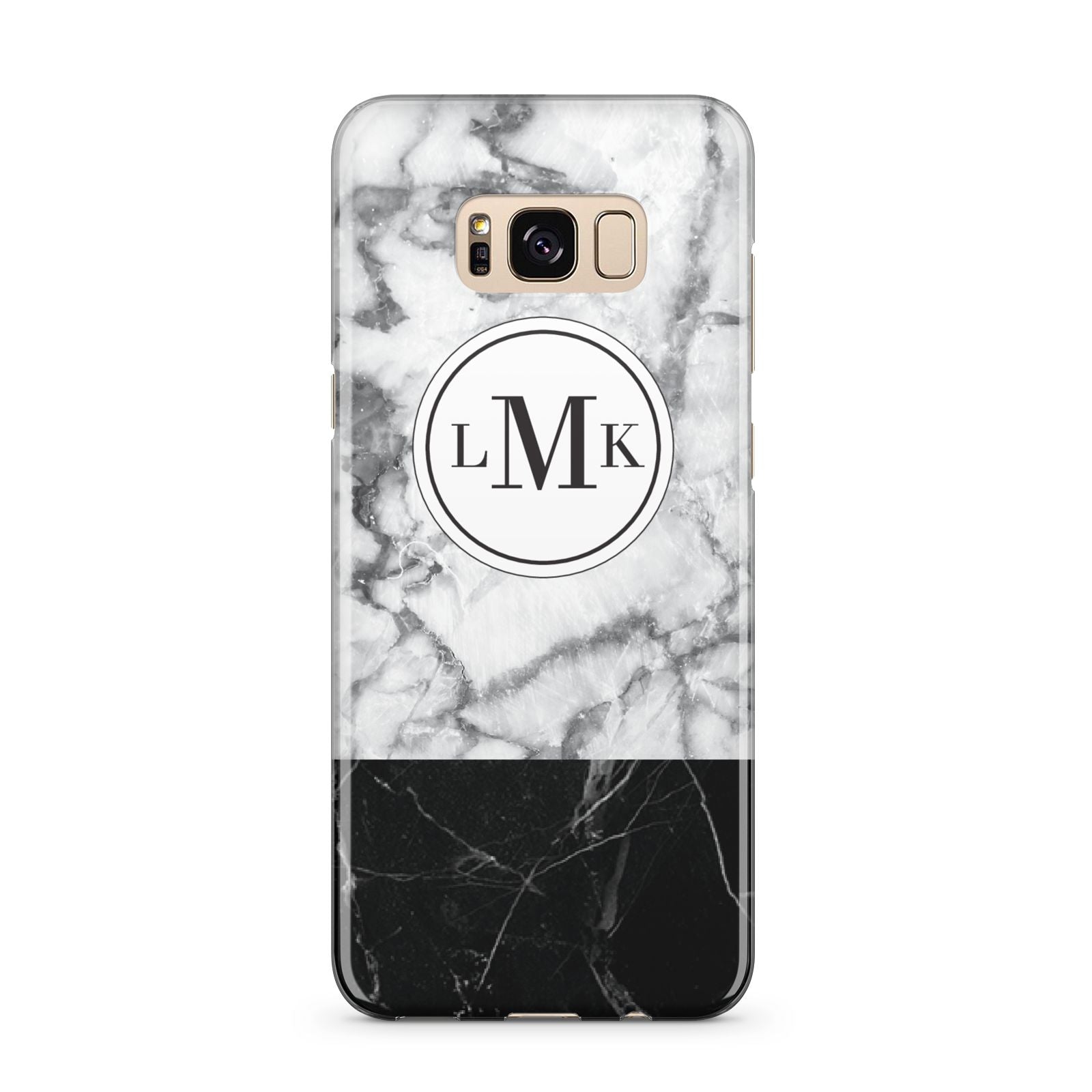 Geometric Marble Initials Personalised Samsung Galaxy S8 Plus Case