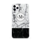 Geometric Marble Initials Personalised iPhone 11 Pro Max 3D Snap Case