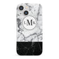 Geometric Marble Initials Personalised iPhone 13 Mini Full Wrap 3D Snap Case
