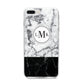Geometric Marble Initials Personalised iPhone 8 Plus Bumper Case on Silver iPhone