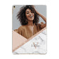 Geometric Marble Photo Upload Apple iPad Gold Case