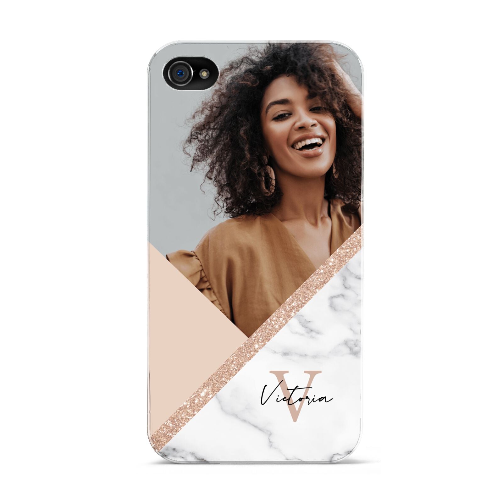 Geometric Marble Photo Upload Apple iPhone 4s Case