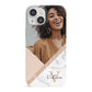 Geometric Marble Photo Upload iPhone 13 Mini Full Wrap 3D Snap Case
