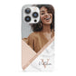 Geometric Marble Photo Upload iPhone 13 Pro Full Wrap 3D Snap Case