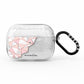 Geometric Pink Marble with Name AirPods Pro Glitter Case
