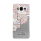 Geometric Pink Marble with Name Samsung Galaxy A3 Case