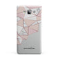 Geometric Pink Marble with Name Samsung Galaxy A7 2015 Case