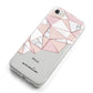 Geometric Pink Marble with Name iPhone 8 Bumper Case on Silver iPhone Alternative Image