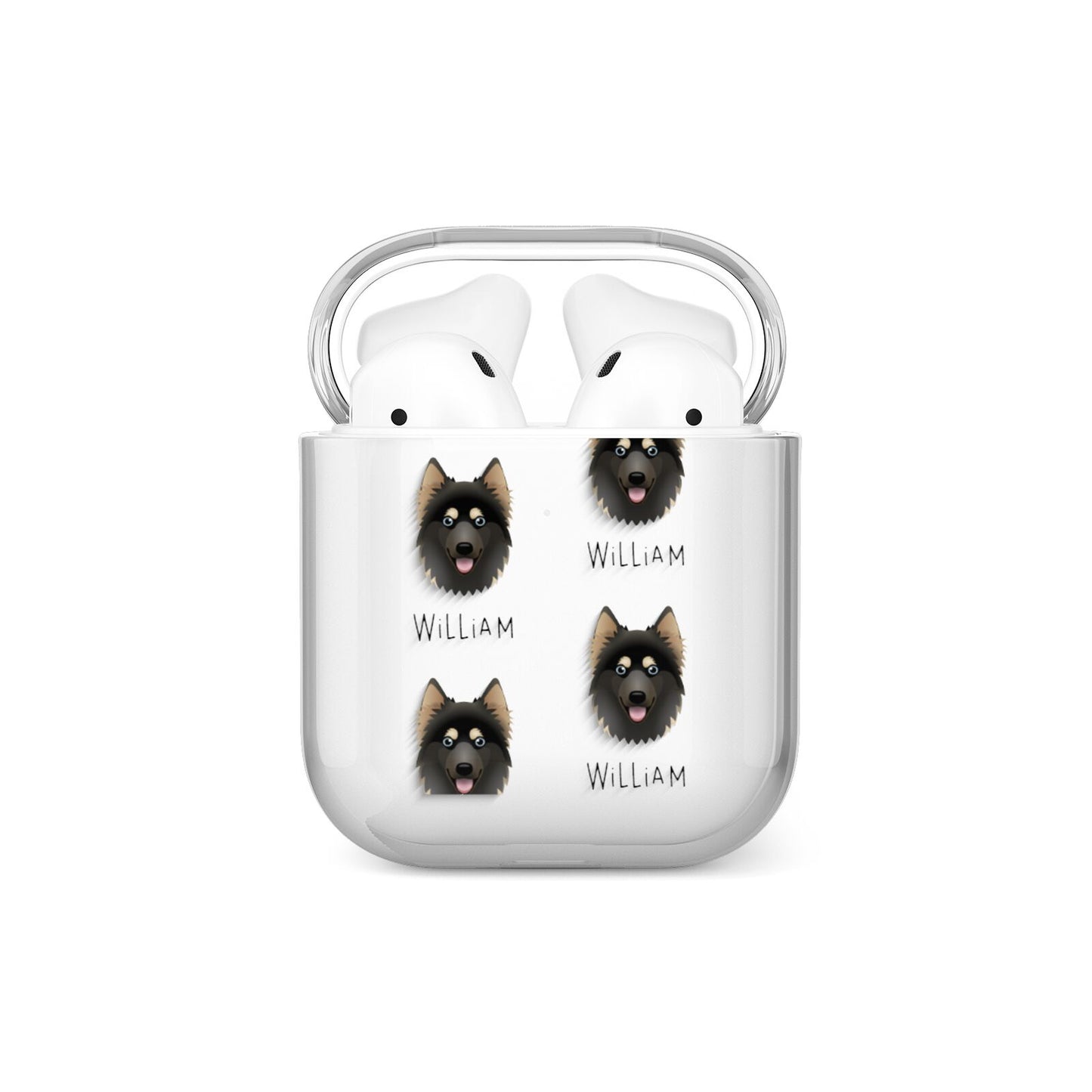 Gerberian Shepsky Icon with Name AirPods Case