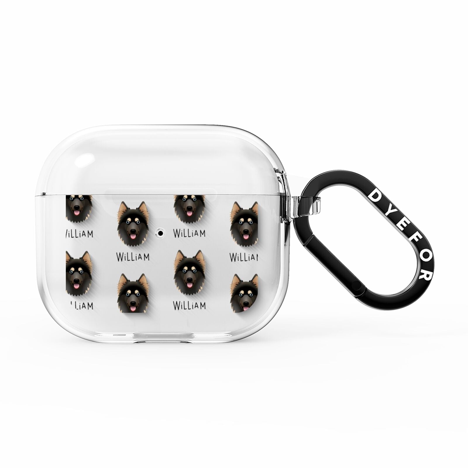 Gerberian Shepsky Icon with Name AirPods Clear Case 3rd Gen