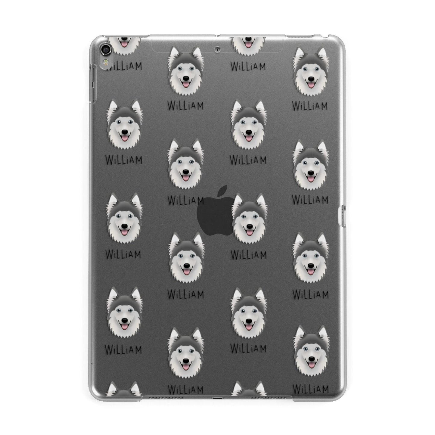 Gerberian Shepsky Icon with Name Apple iPad Grey Case