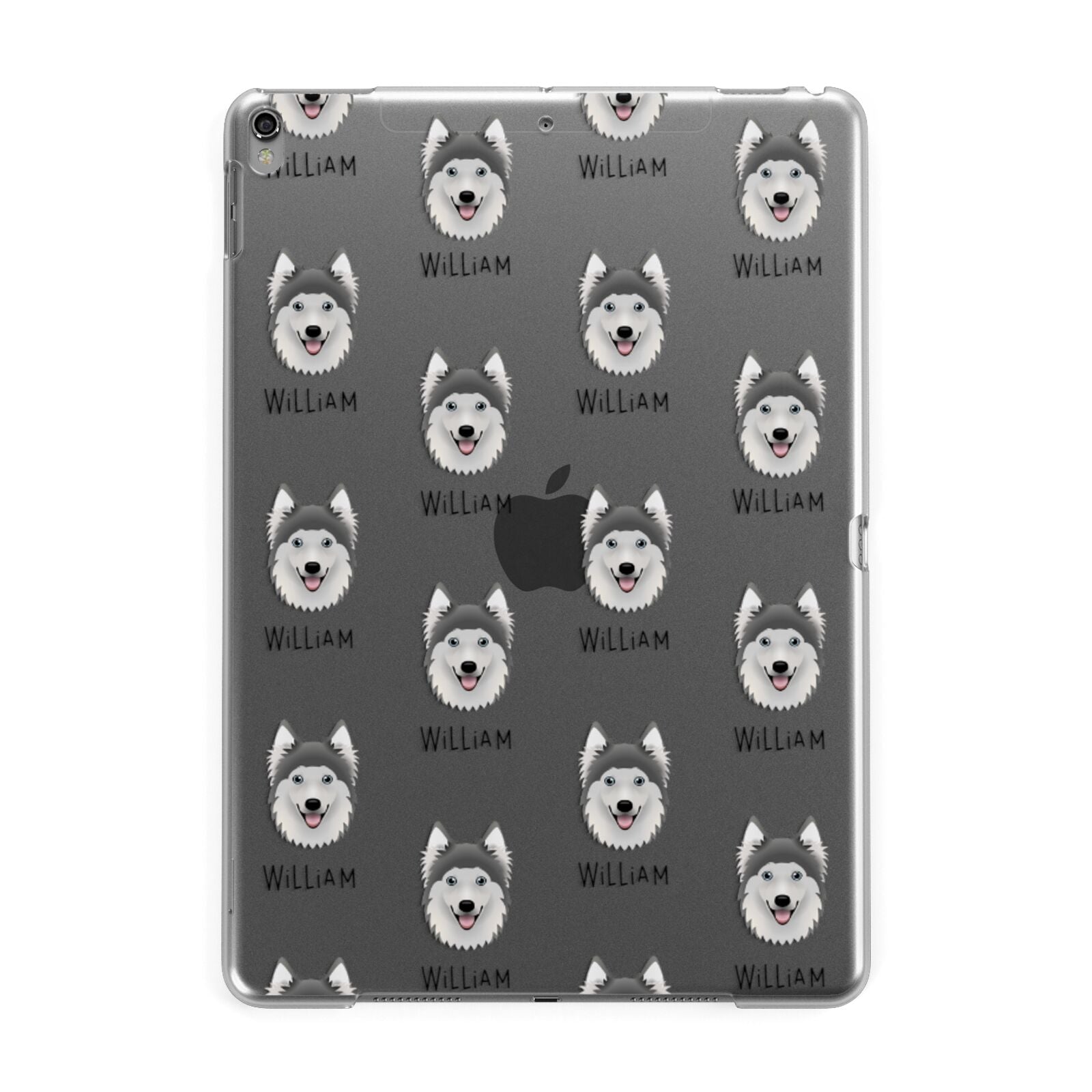 Gerberian Shepsky Icon with Name Apple iPad Grey Case