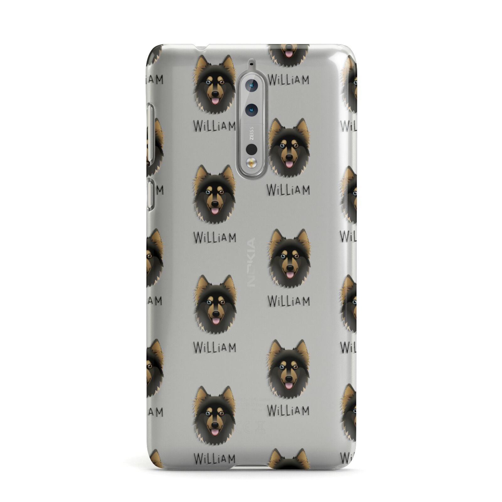 Gerberian Shepsky Icon with Name Nokia Case