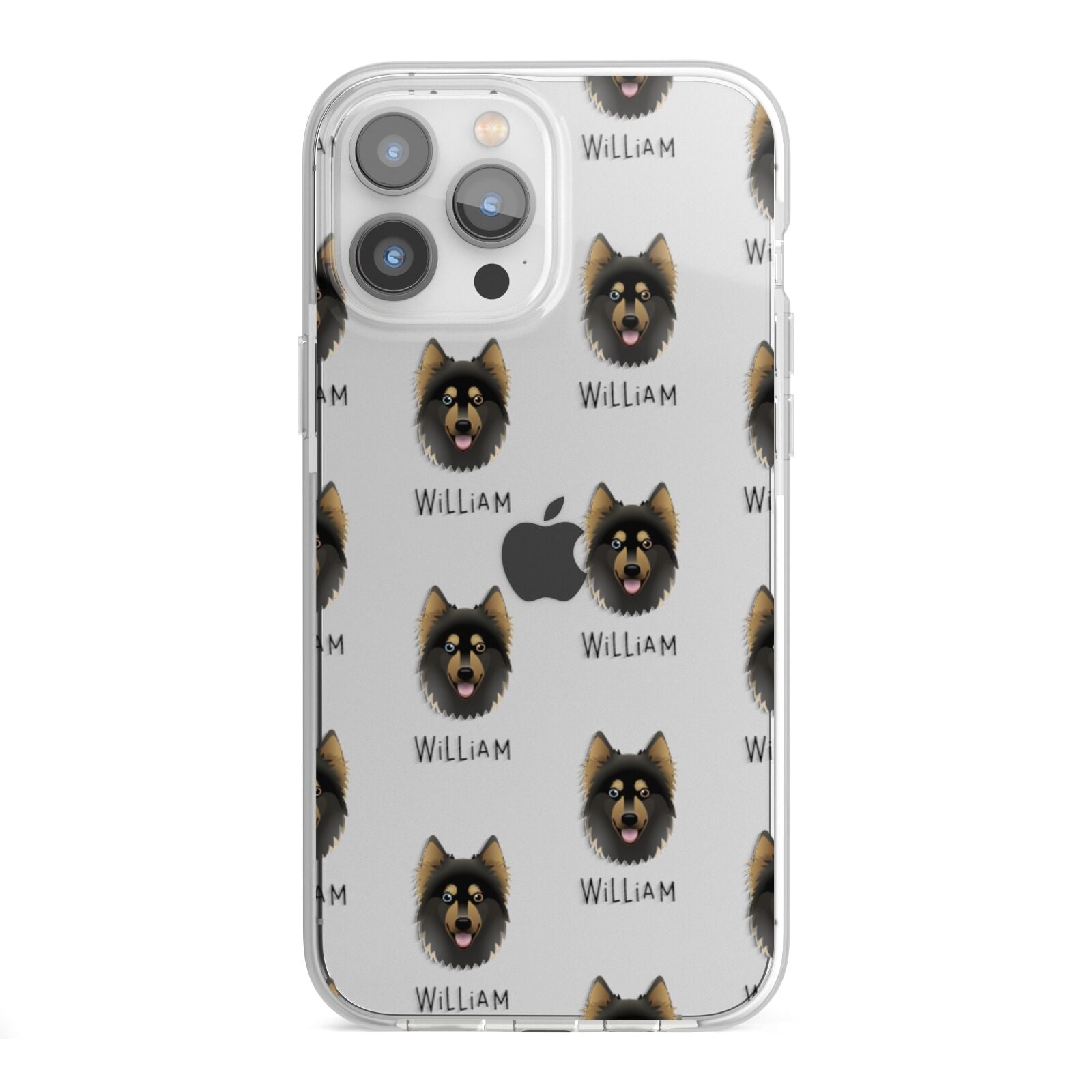 Gerberian Shepsky Icon with Name iPhone 13 Pro Max TPU Impact Case with White Edges