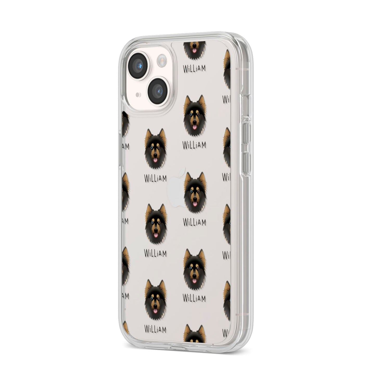 Gerberian Shepsky Icon with Name iPhone 14 Clear Tough Case Starlight Angled Image
