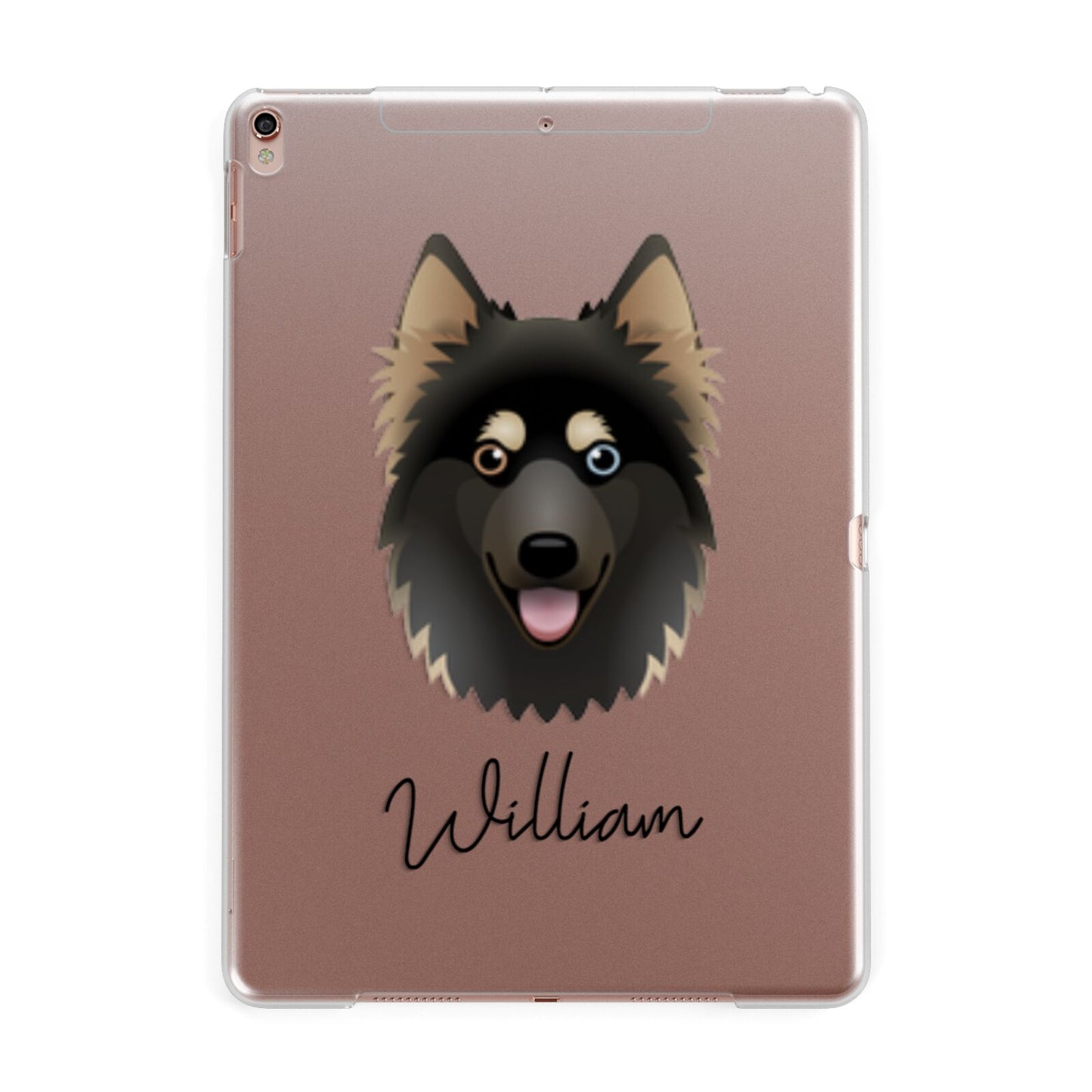 Gerberian Shepsky Personalised Apple iPad Rose Gold Case