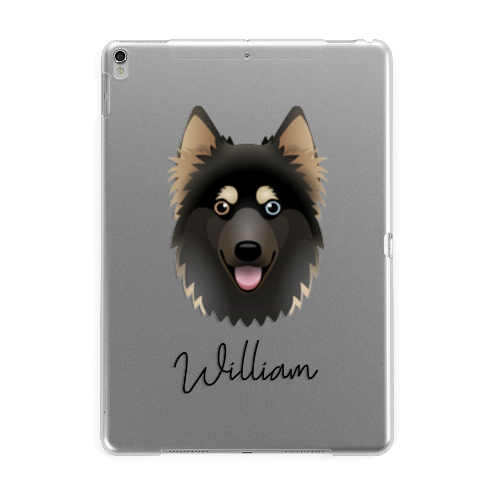 Gerberian Shepsky Personalised Apple iPad Silver Case