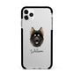 Gerberian Shepsky Personalised Apple iPhone 11 Pro Max in Silver with Black Impact Case