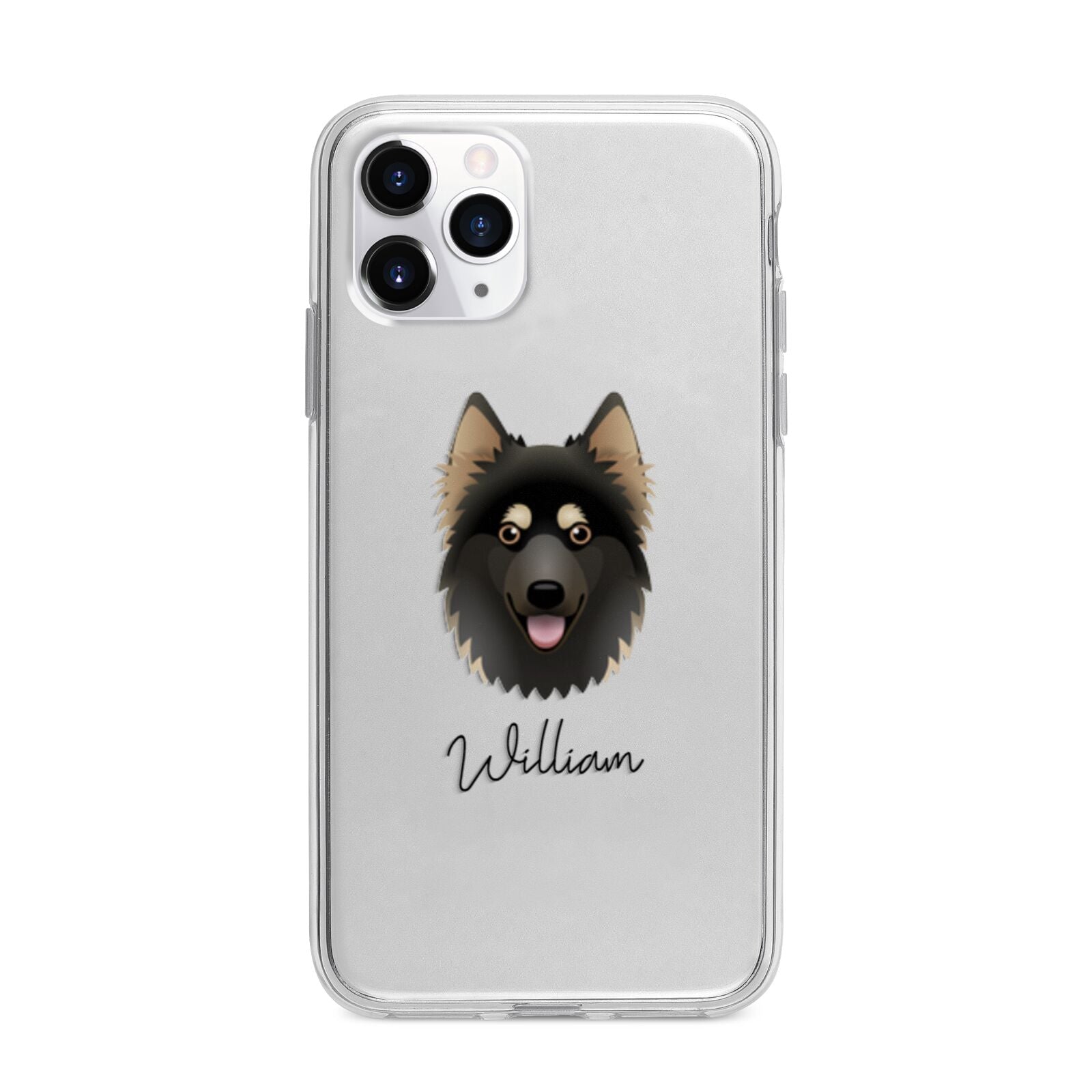 Gerberian Shepsky Personalised Apple iPhone 11 Pro Max in Silver with Bumper Case