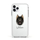 Gerberian Shepsky Personalised Apple iPhone 11 Pro in Silver with White Impact Case