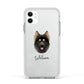 Gerberian Shepsky Personalised Apple iPhone 11 in White with White Impact Case