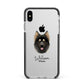 Gerberian Shepsky Personalised Apple iPhone Xs Max Impact Case Black Edge on Silver Phone