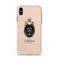 Gerberian Shepsky Personalised Apple iPhone Xs Max Impact Case Pink Edge on Gold Phone