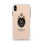 Gerberian Shepsky Personalised Apple iPhone Xs Max Impact Case White Edge on Gold Phone