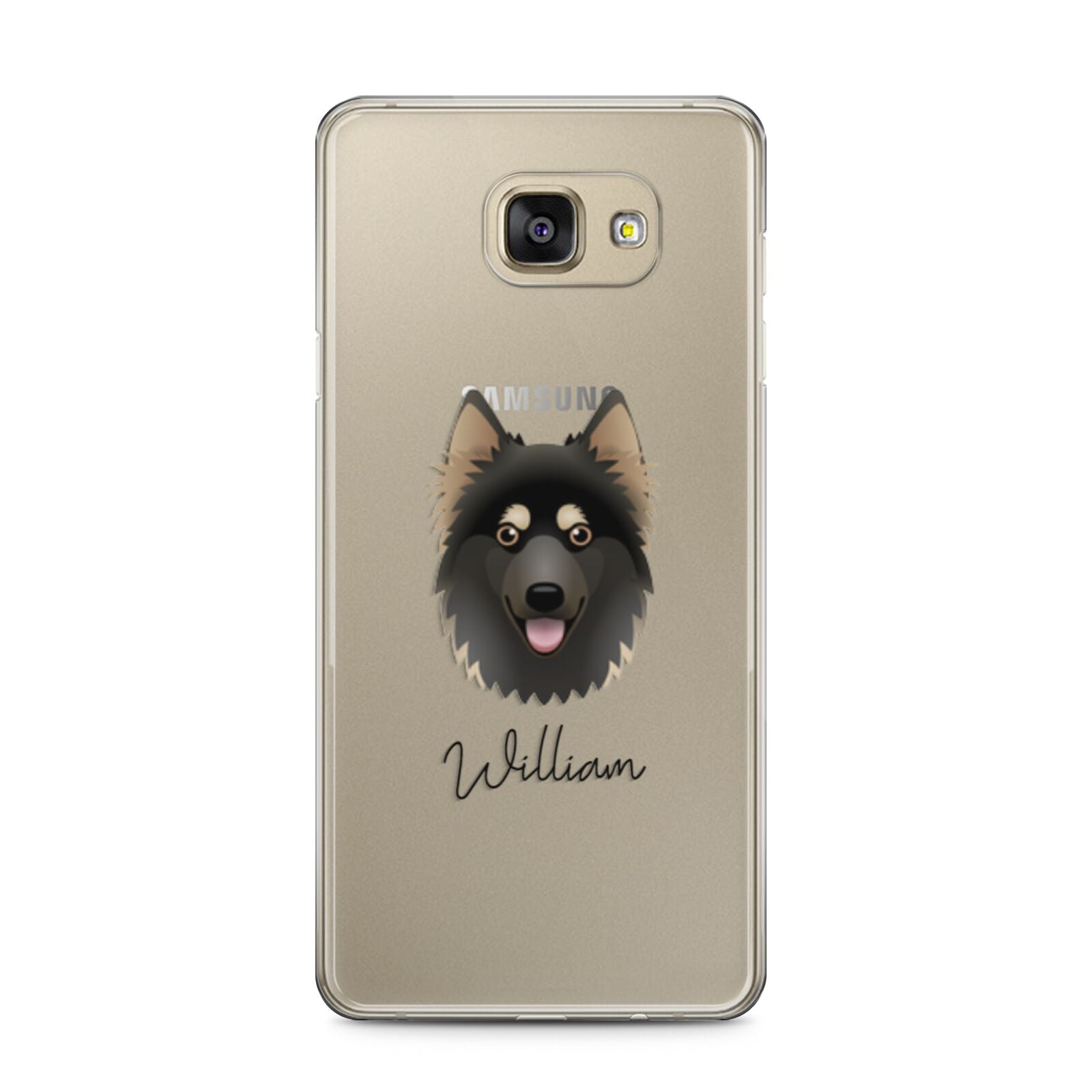 Gerberian Shepsky Personalised Samsung Galaxy A5 2016 Case on gold phone