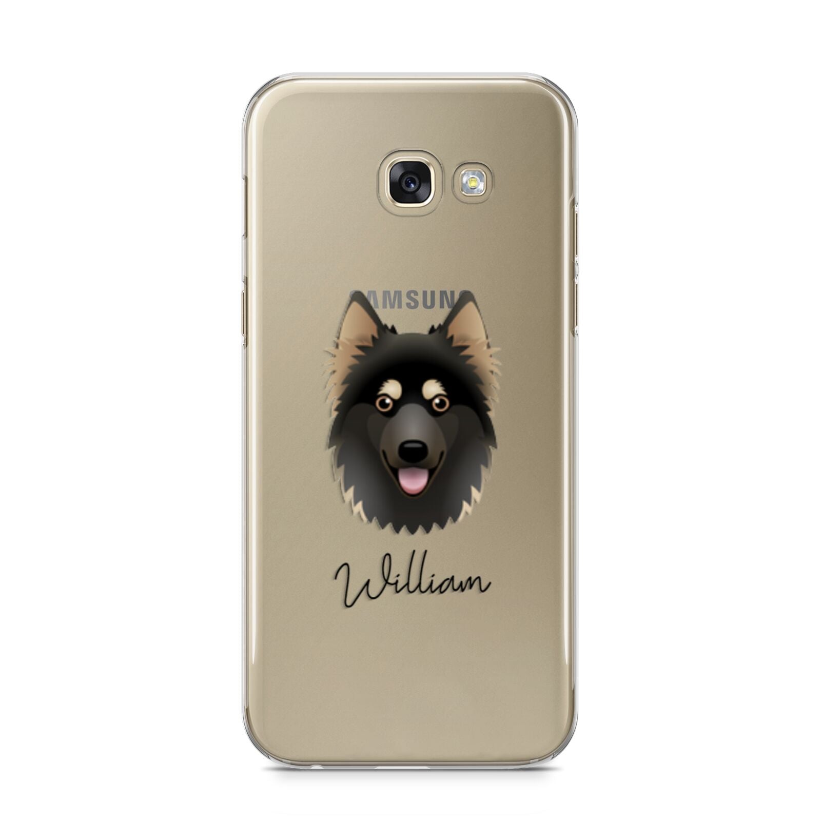 Gerberian Shepsky Personalised Samsung Galaxy A5 2017 Case on gold phone