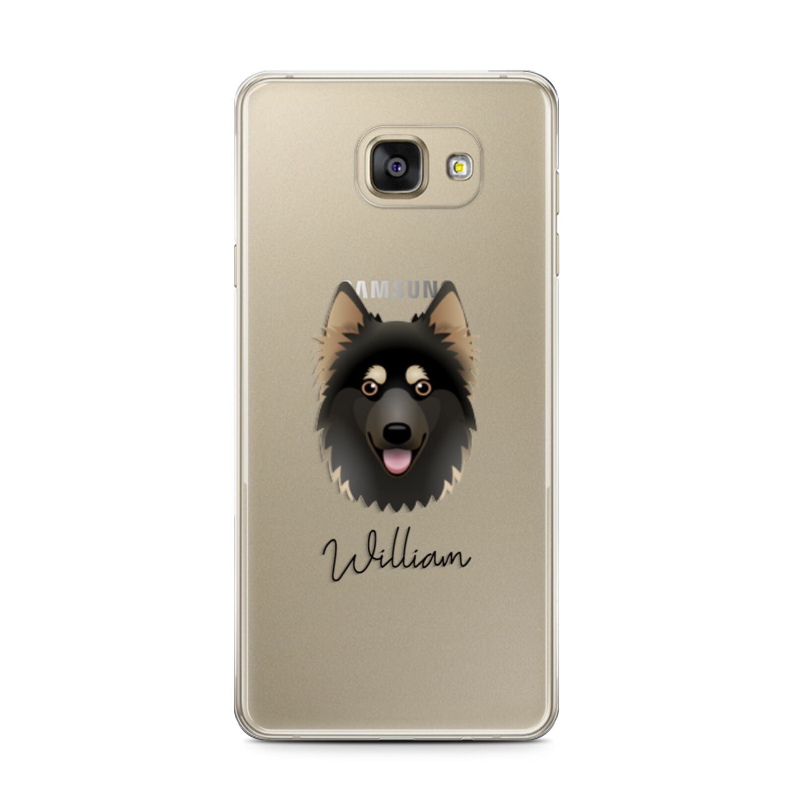 Gerberian Shepsky Personalised Samsung Galaxy A7 2016 Case on gold phone