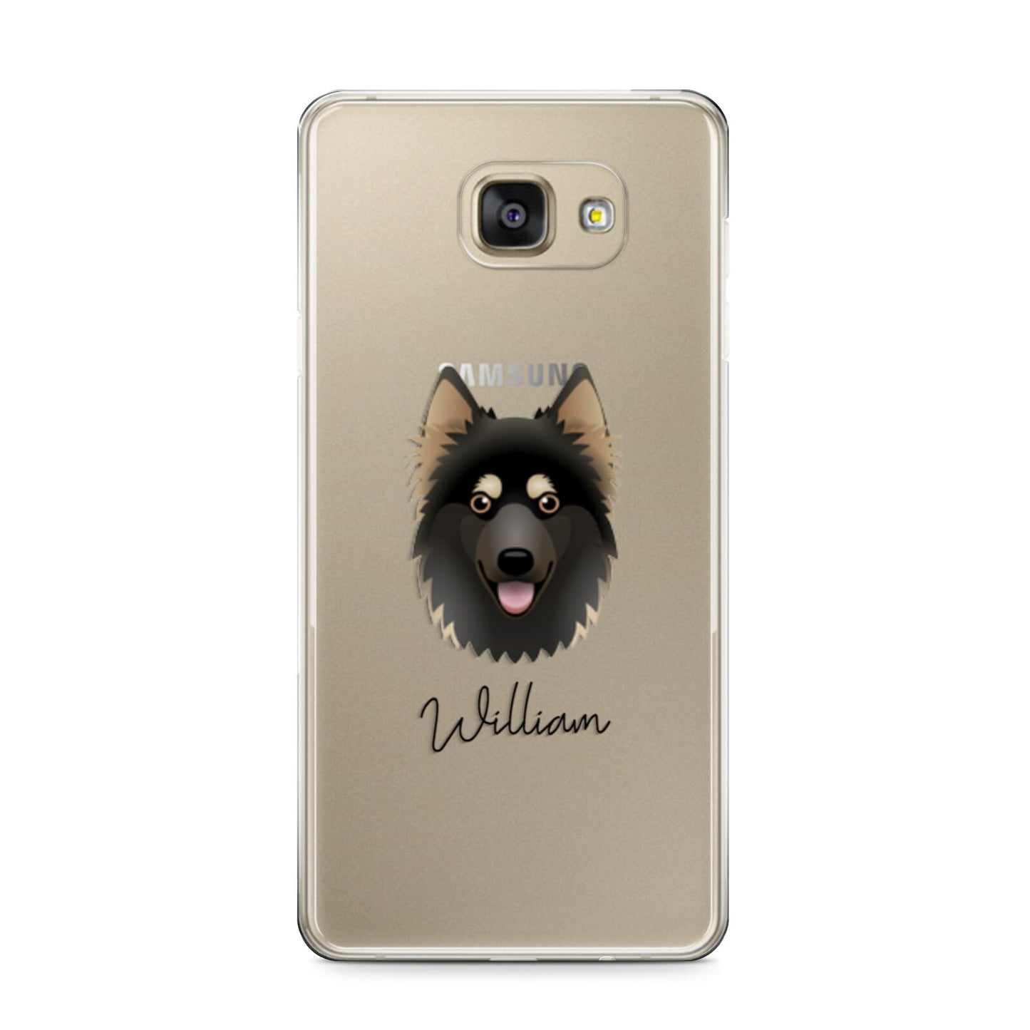 Gerberian Shepsky Personalised Samsung Galaxy A9 2016 Case on gold phone