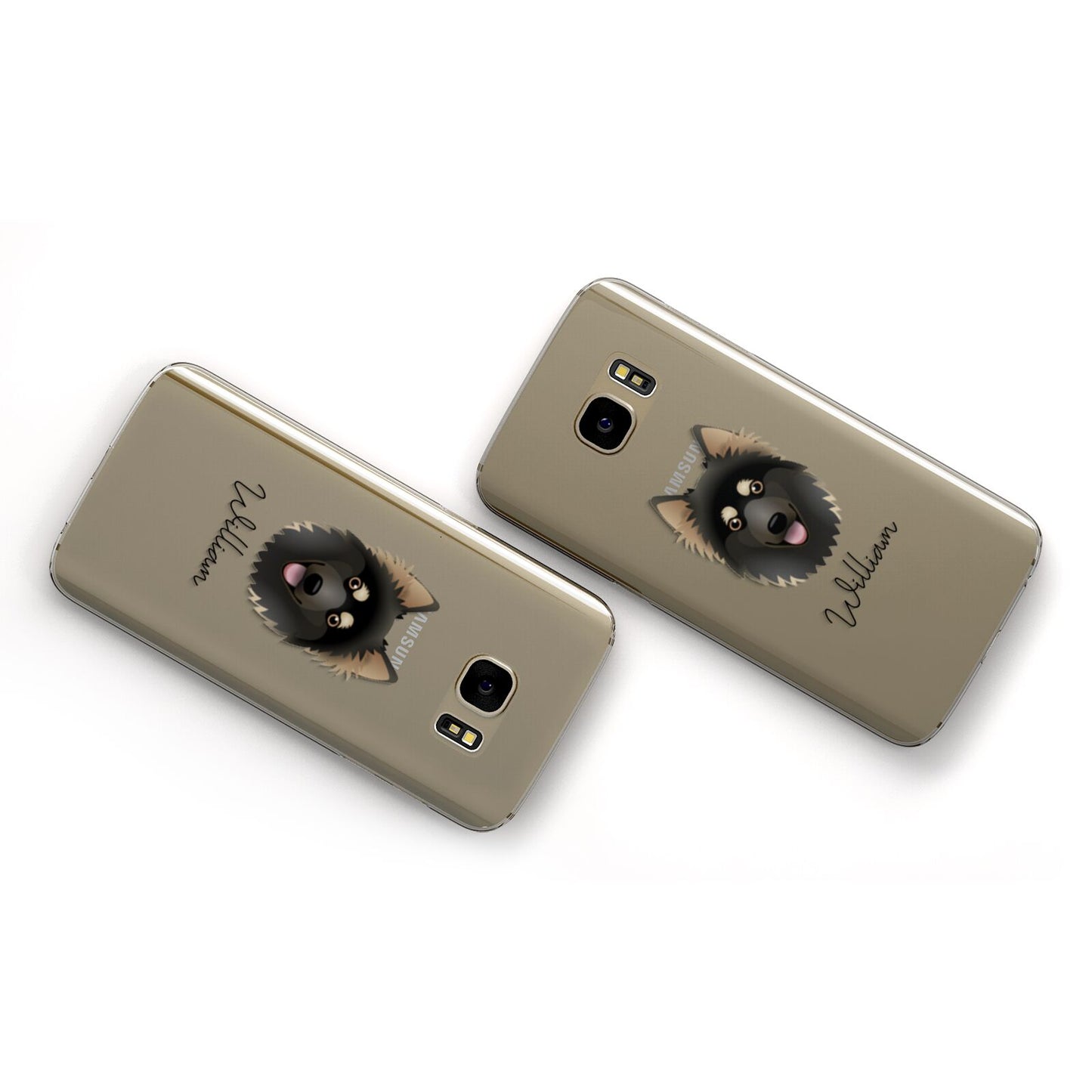 Gerberian Shepsky Personalised Samsung Galaxy Case Flat Overview