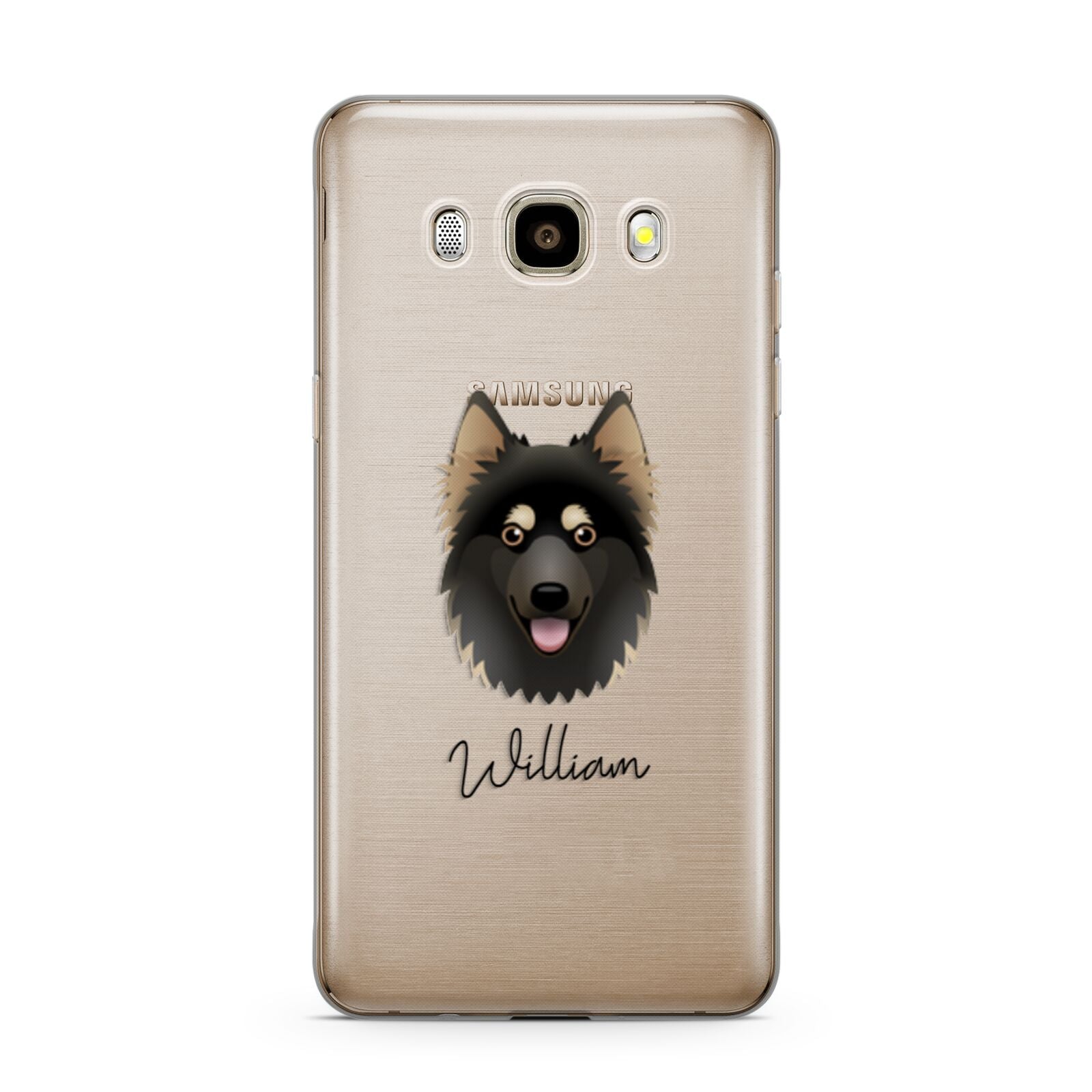 Gerberian Shepsky Personalised Samsung Galaxy J7 2016 Case on gold phone