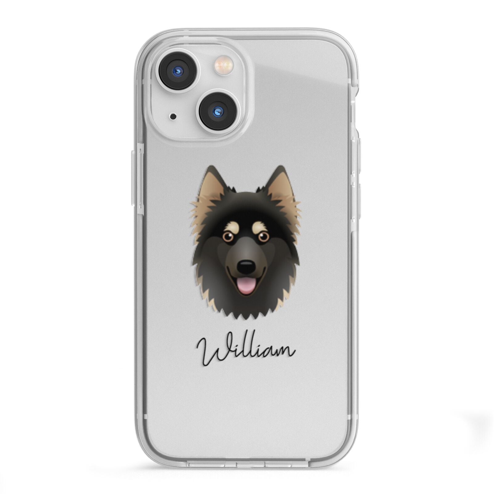 Gerberian Shepsky Personalised iPhone 13 Mini TPU Impact Case with White Edges