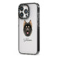 Gerberian Shepsky Personalised iPhone 13 Pro Black Impact Case Side Angle on Silver phone