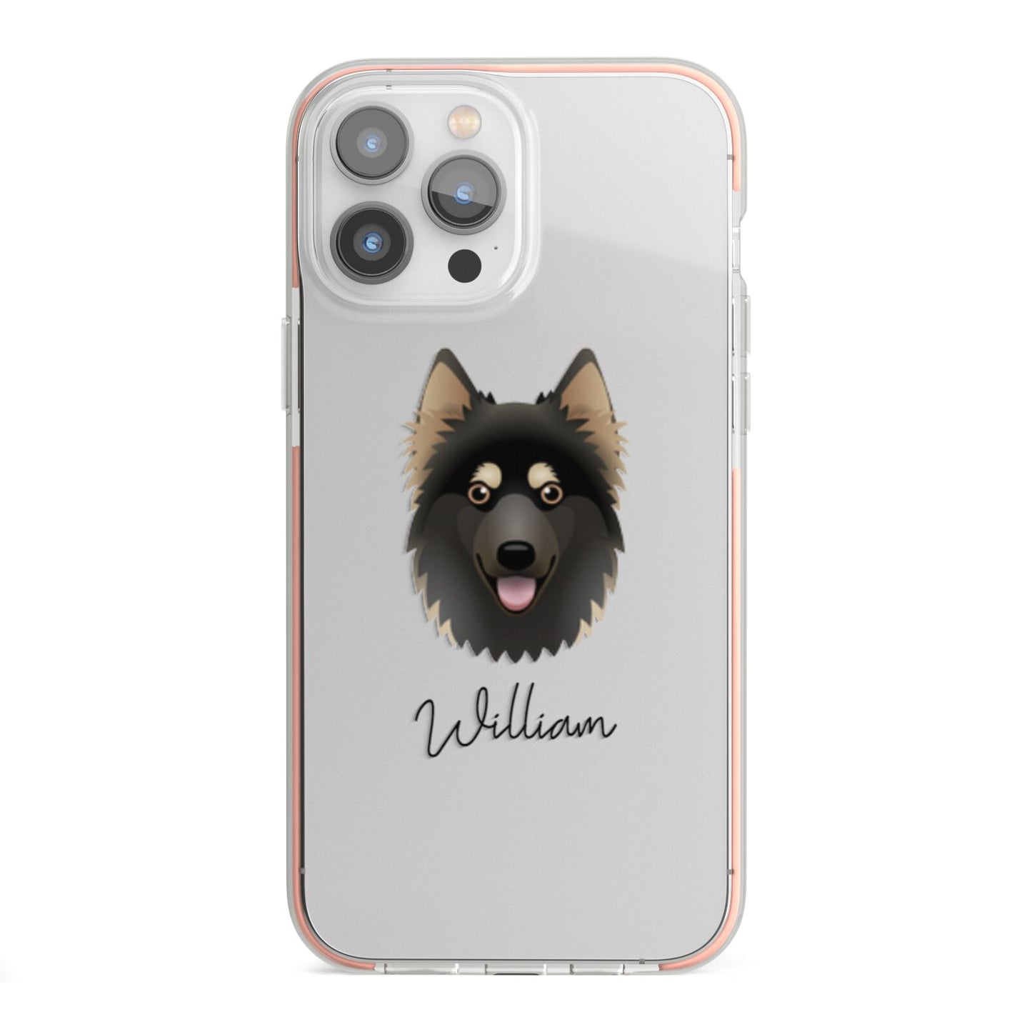 Gerberian Shepsky Personalised iPhone 13 Pro Max TPU Impact Case with Pink Edges