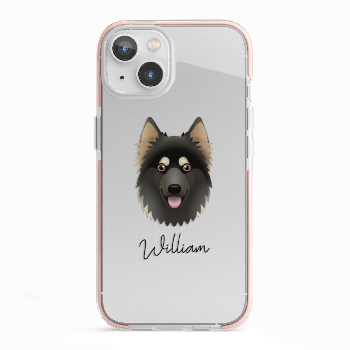 Gerberian Shepsky Personalised iPhone 13 TPU Impact Case with Pink Edges