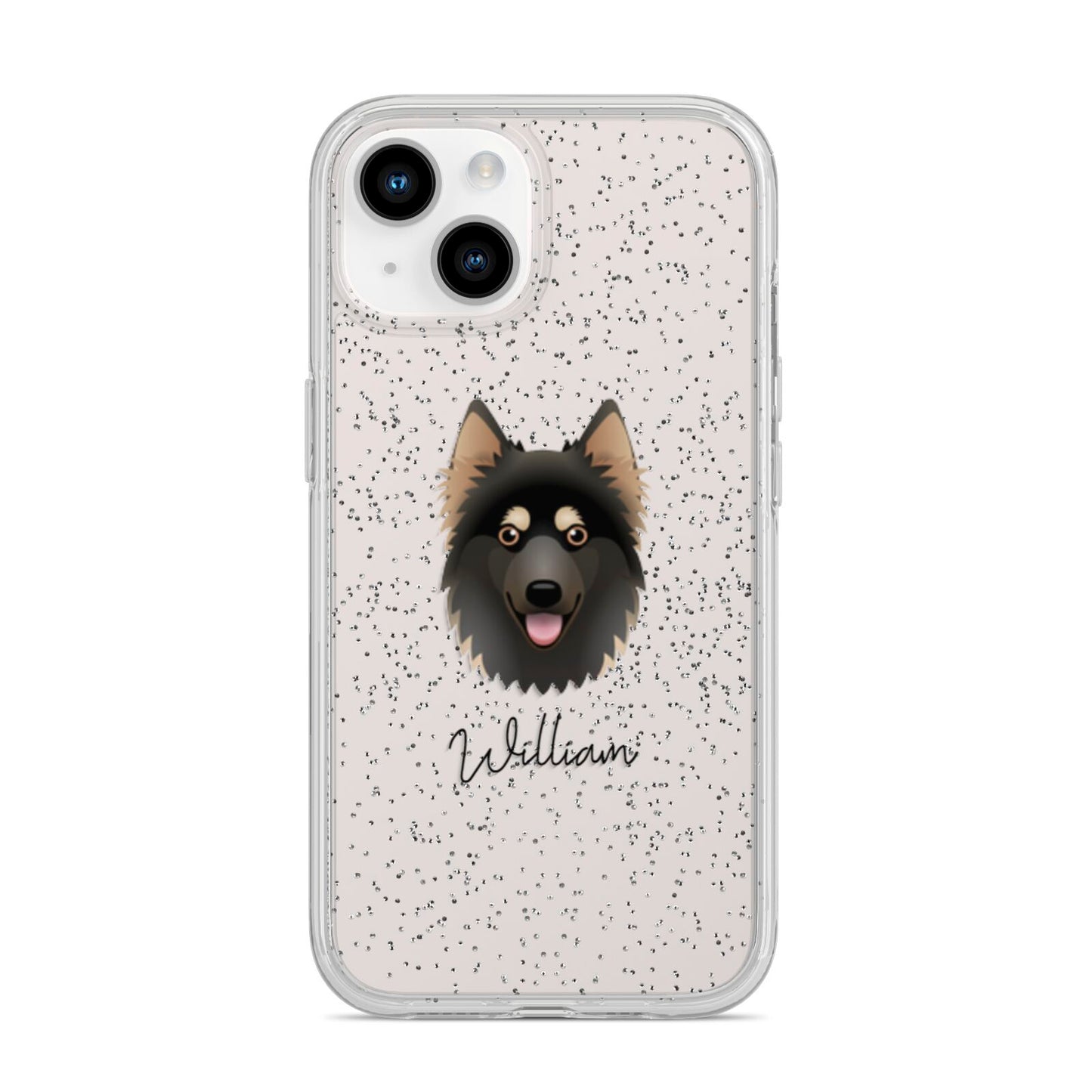 Gerberian Shepsky Personalised iPhone 14 Glitter Tough Case Starlight