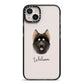 Gerberian Shepsky Personalised iPhone 14 Plus Black Impact Case on Silver phone