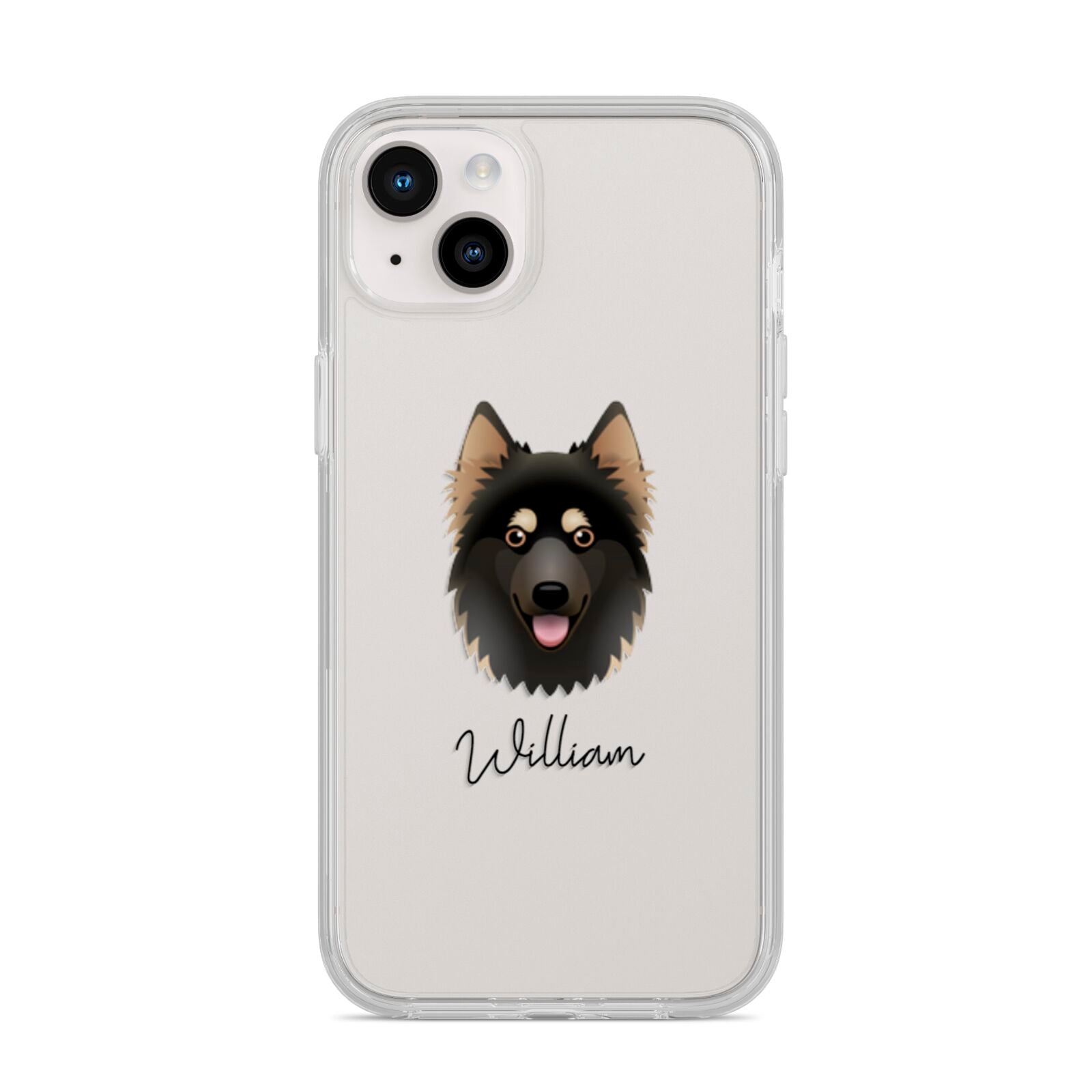 Gerberian Shepsky Personalised iPhone 14 Plus Clear Tough Case Starlight