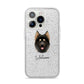 Gerberian Shepsky Personalised iPhone 14 Pro Glitter Tough Case Silver