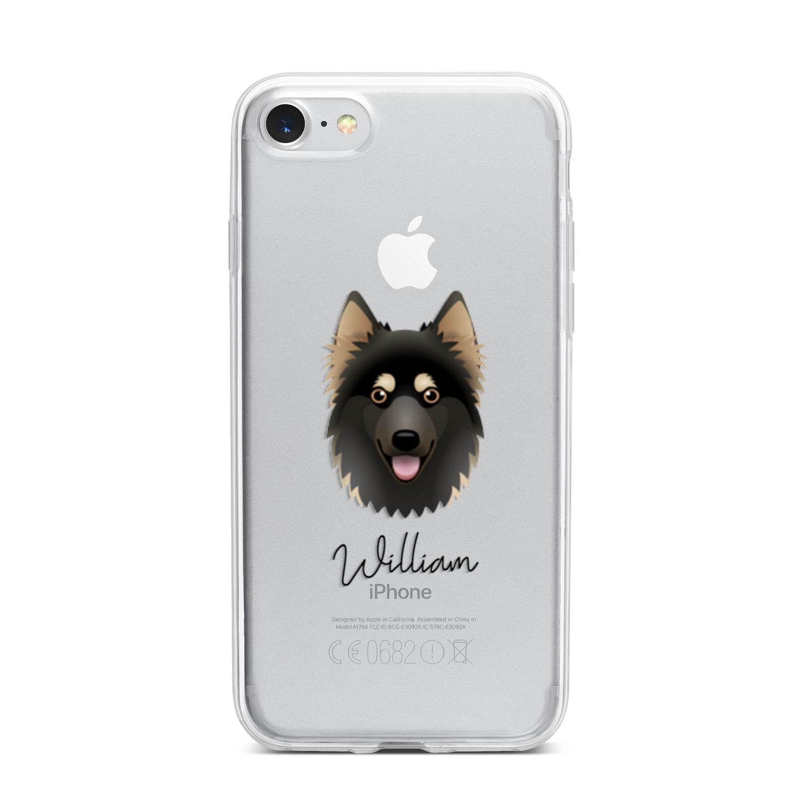 Gerberian Shepsky Personalised iPhone 7 Bumper Case on Silver iPhone