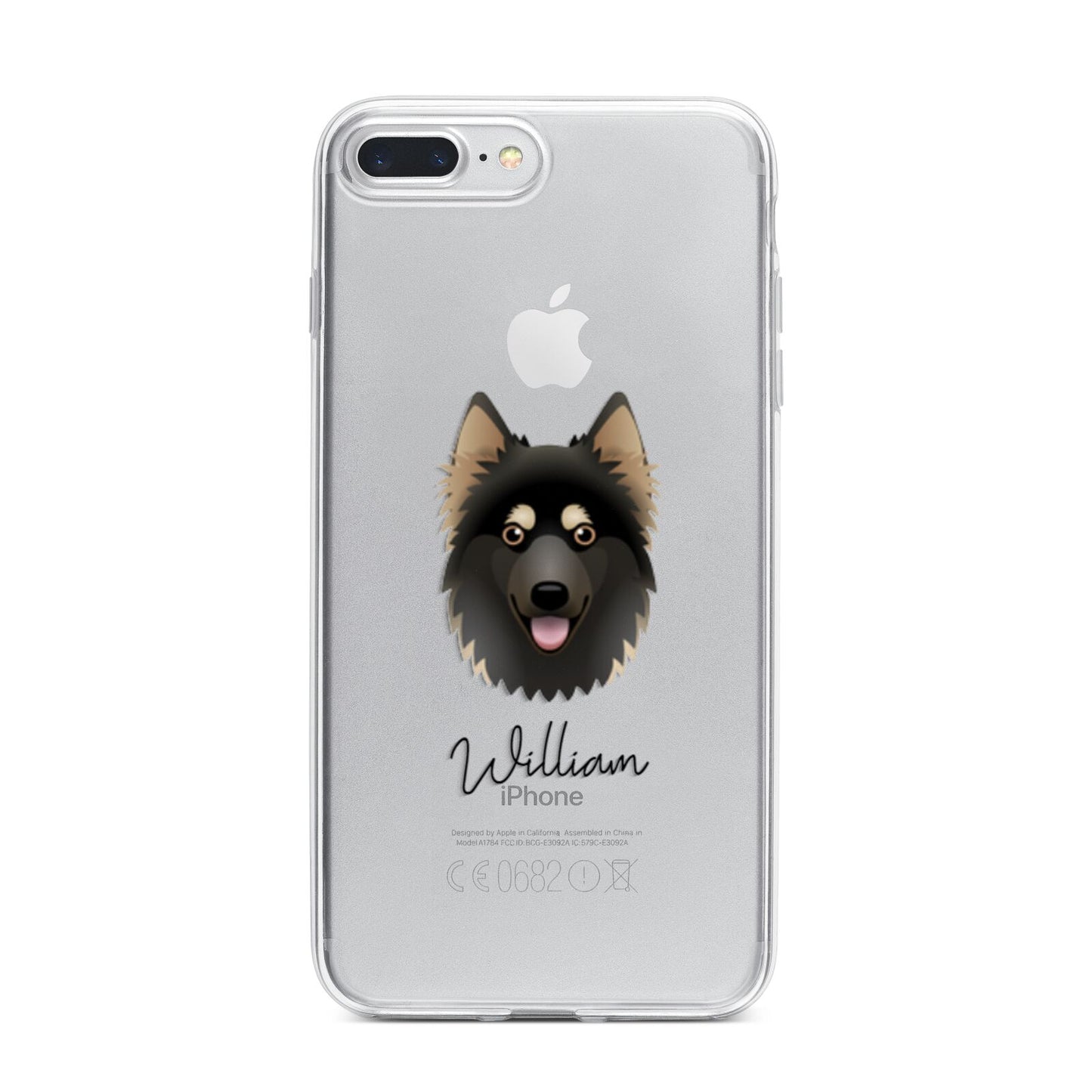 Gerberian Shepsky Personalised iPhone 7 Plus Bumper Case on Silver iPhone