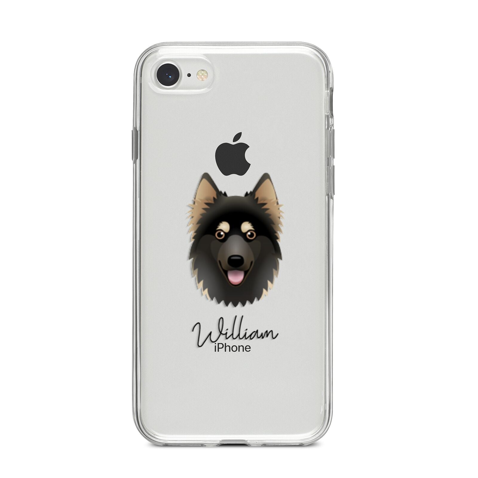 Gerberian Shepsky Personalised iPhone 8 Bumper Case on Silver iPhone