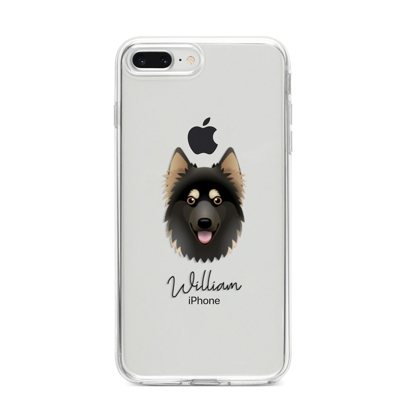 Gerberian Shepsky Personalised iPhone 8 Plus Bumper Case on Silver iPhone