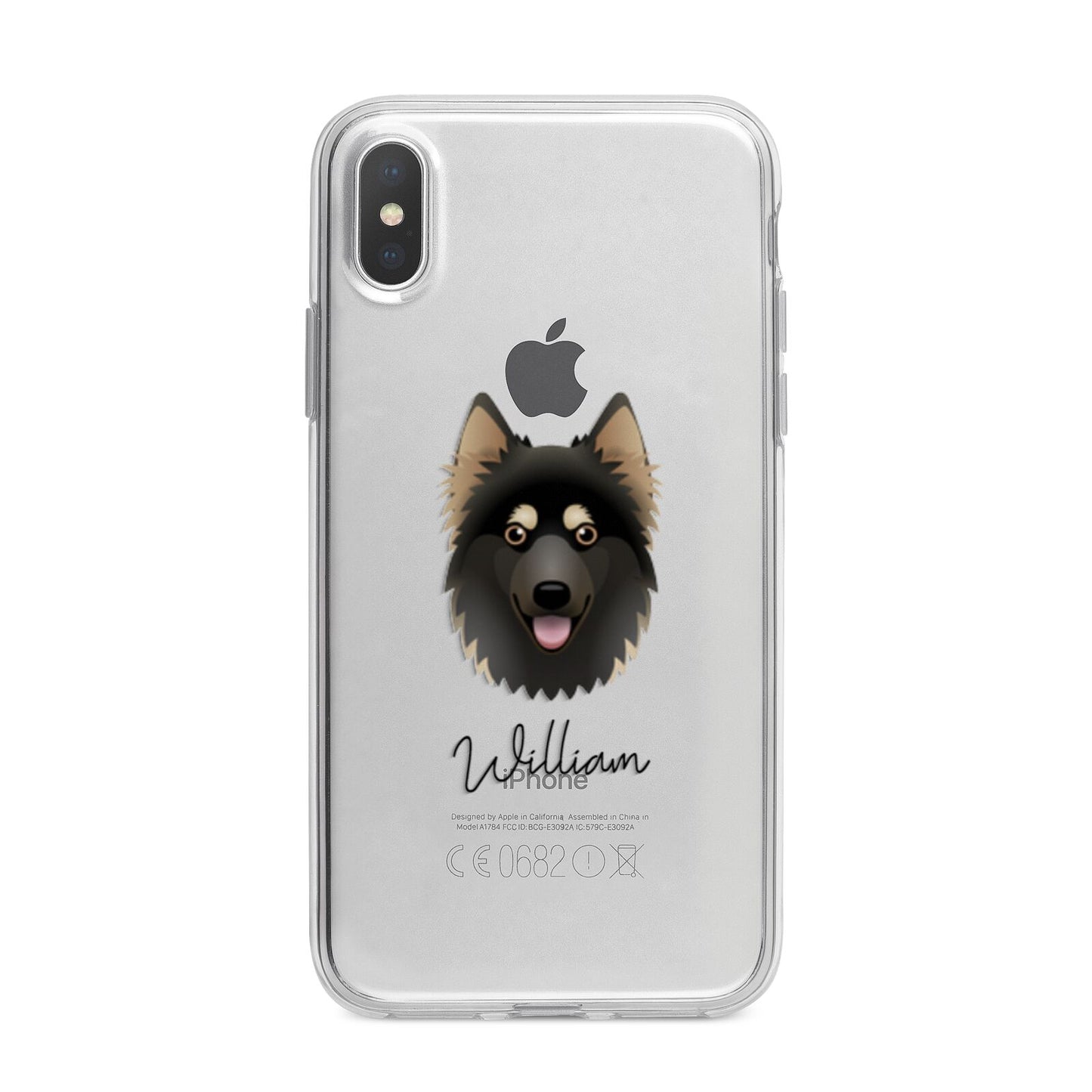 Gerberian Shepsky Personalised iPhone X Bumper Case on Silver iPhone Alternative Image 1