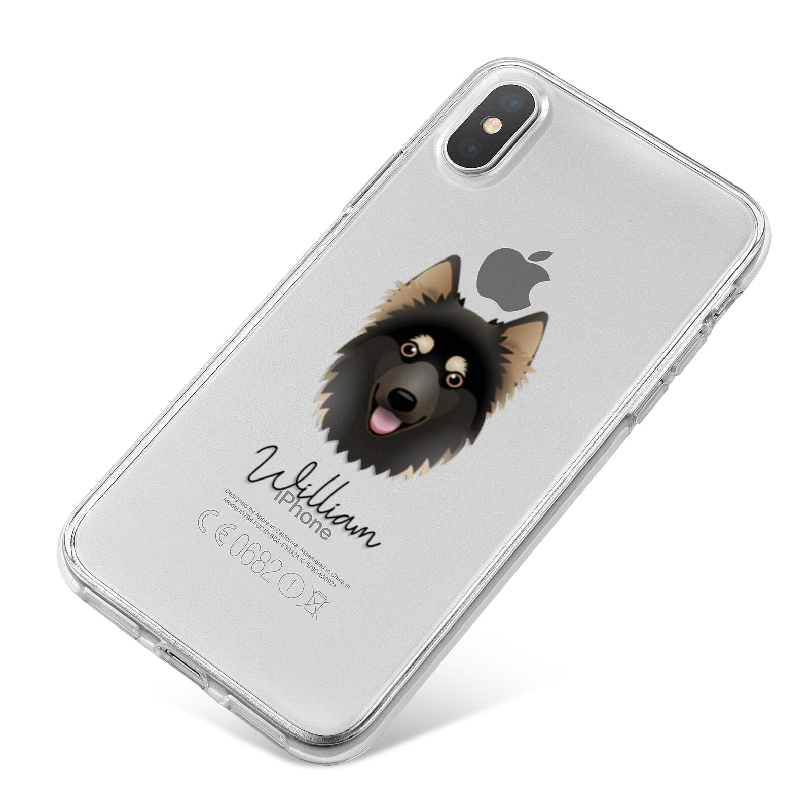 Gerberian Shepsky Personalised iPhone X Bumper Case on Silver iPhone