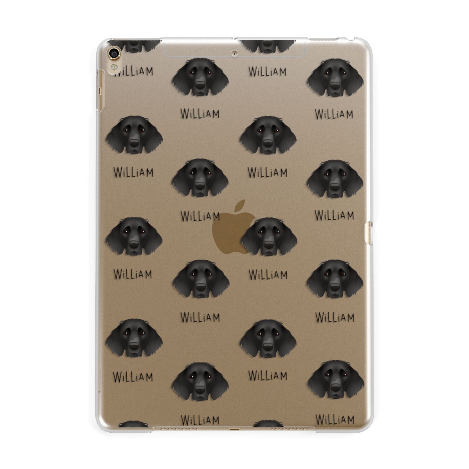 German Longhaired Pointer Icon with Name Apple iPad Gold Case